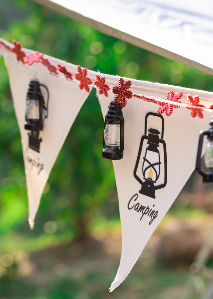Vlaggetjes camping feest