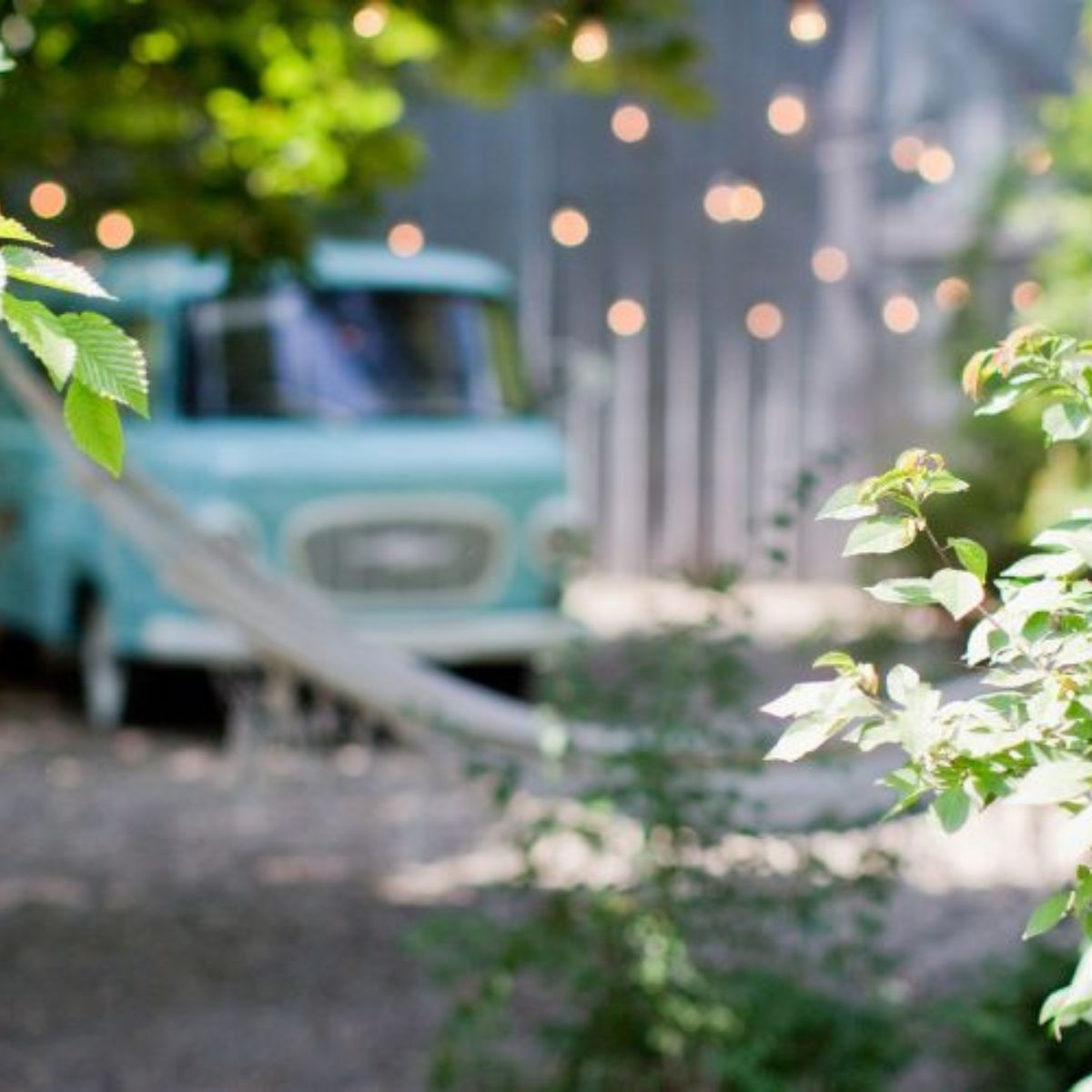 Open Camping Dag blauwe camper